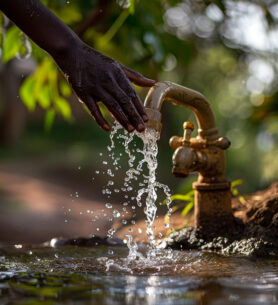 water-flow-hand-garden-nature-background